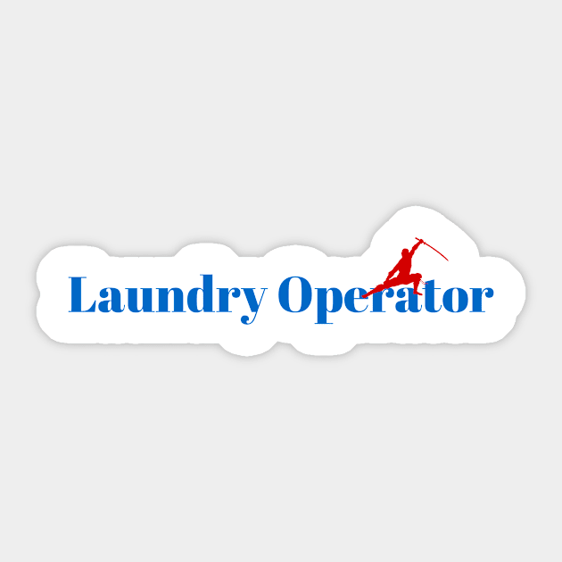 Master Laundry Operator Ninja Sticker by ArtDesignDE